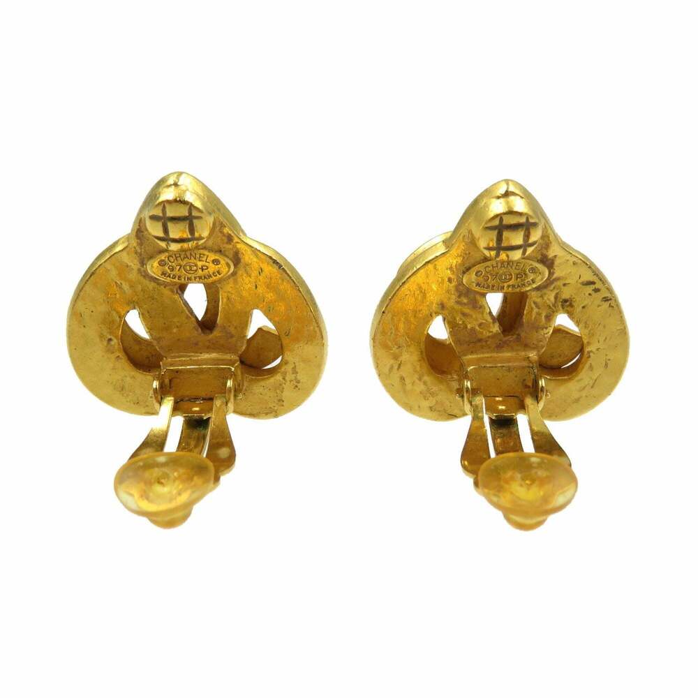 CHANEL Gold Logo Earrings - Picture 3 of 4